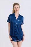  BSS02S5S65-BỘ SHORT SATIN VỚI THIẾT KẾ CỔ PIJAMA MANG PHONG CÁCH NHẸ NHÀNG VÀ THOẢI MÁI KHI MẶC 