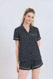  BSS02S5S66-BỘ SHORT SATIN VỚI THIẾT KẾ CỔ PIJAMA MANG PHONG CÁCH NHẸ NHÀNG VÀ THOẢI MÁI KHI MẶC 
