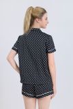  BSS02S5S66-BỘ SHORT SATIN VỚI THIẾT KẾ CỔ PIJAMA MANG PHONG CÁCH NHẸ NHÀNG VÀ THOẢI MÁI KHI MẶC 