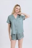  BSS02S5S67-BỘ SHORT SATIN VỚI THIẾT KẾ CỔ PIJAMA MANG PHONG CÁCH NHẸ NHÀNG VÀ THOẢI MÁI KHI MẶC 