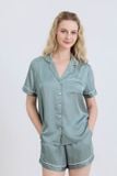  BSS02S5S67-BỘ SHORT SATIN VỚI THIẾT KẾ CỔ PIJAMA MANG PHONG CÁCH NHẸ NHÀNG VÀ THOẢI MÁI KHI MẶC 