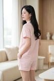  BSS02S5S68-BỘ SHORT SATIN VỚI THIẾT KẾ CỔ PIJAMA MANG PHONG CÁCH NHẸ NHÀNG VÀ THOẢI MÁI KHI MẶC 
