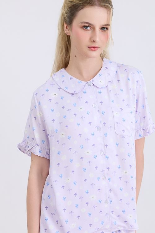  BSS03S5K03-BỘ SHORT TOLE  VỚI THIẾT KẾ CỔ LÁ SEN TẠO CẢM GIÁC MỀM MẠI, THOÁNG MÁT  LÀ LỰA CHỌN LÝ TƯỞNG CHO MÙA HÈ 