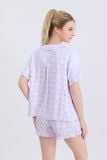  BSS03S5K03-BỘ SHORT TOLE  VỚI THIẾT KẾ CỔ LÁ SEN TẠO CẢM GIÁC MỀM MẠI, THOÁNG MÁT  LÀ LỰA CHỌN LÝ TƯỞNG CHO MÙA HÈ 