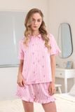  BSS03S5S04-BỘ SHORT SATIN CAO CẤP VỚI THIẾT KẾ CỔ LÁ SEN TẠO CẢM GIÁC MỀM MẠI, THOÁNG MÁT  VÀ MANG LẠI CẢM GIÁC THOẢI MÁI SUỐT CẢ NGÀY 