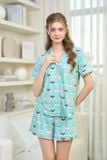  BST01W5T01-BỘ SHORT THUN PIJAMA THIẾT KẾ TỪ CHẤT LIỆU THUN CO GIÃN, MỀM MẠI MANG LẠI SỰ NĂNG ĐỘNG VÀ THOẢI MÁI 