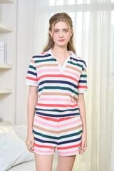 BST02S5T02-BỘ SHORT THUN VỚI THIẾT KẾ CỔ BẺ MANG PHONG CÁCH NĂNG ĐỘNG, TRẺ TRUNG  VÀ THOẢI MÁI .