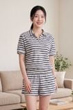  BST02S5T04-BỘ SHORT THUN VỚI THIẾT KẾ CỔ BẺ MANG PHONG CÁCH NĂNG ĐỘNG, TRẺ TRUNG  VÀ THOẢI MÁI . 