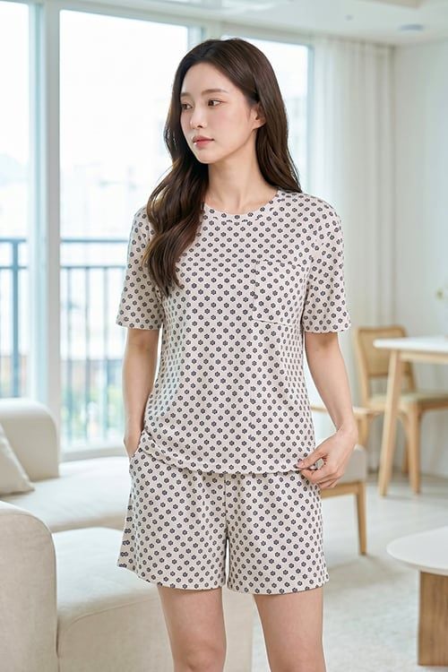  BST03W5T06-BỘ SHORT THUN  VỚI THIẾT KẾ CỔ TRÒN ĐƠN GIẢN MANG LẠI SỰ TRẺ TRUNG, NĂNG ĐỘNG VÀ THOẢI MÁI KHI MẶC 