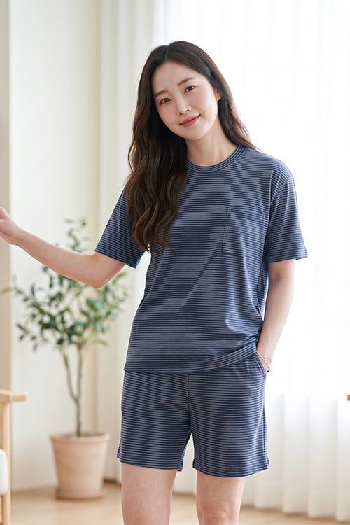  BST03W5T07-BỘ SHORT THUN  VỚI THIẾT KẾ CỔ TRÒN ĐƠN GIẢN MANG LẠI SỰ TRẺ TRUNG, NĂNG ĐỘNG VÀ THOẢI MÁI KHI MẶC 