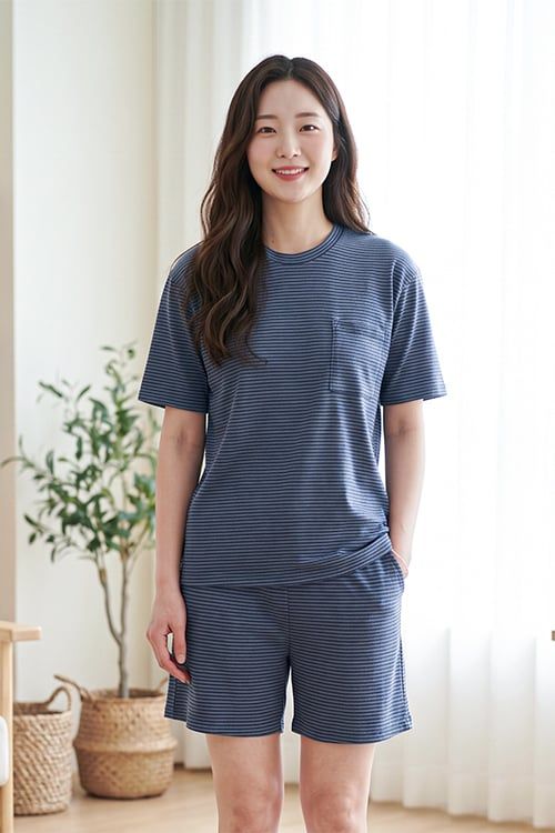  BST03W5T07-BỘ SHORT THUN  VỚI THIẾT KẾ CỔ TRÒN ĐƠN GIẢN MANG LẠI SỰ TRẺ TRUNG, NĂNG ĐỘNG VÀ THOẢI MÁI KHI MẶC 