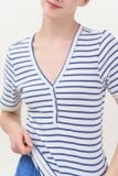  BST05W5T03-BỘ SHORT THUN VỚI THIẾT KẾ CỔ TIM PHỐI REN NỔI BẬT MANG  PHONG CÁCH TRẺ TRUNG VÀ THOÁNG MÁT. 