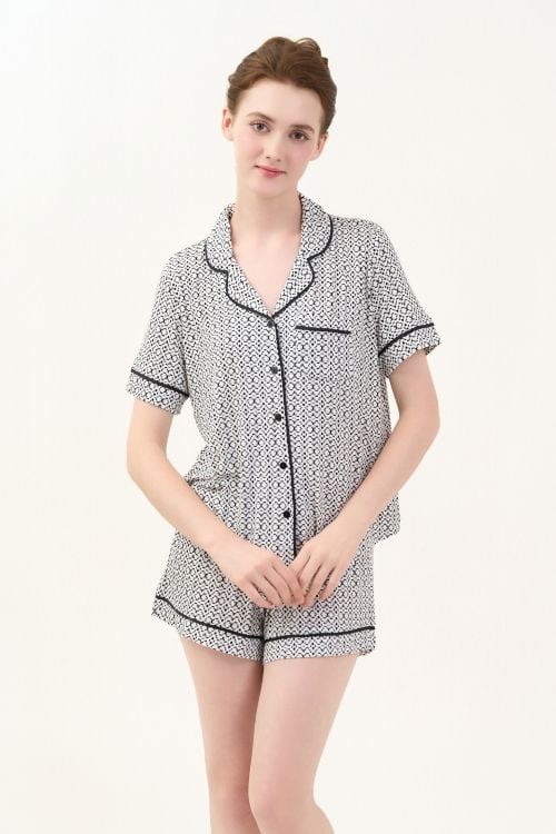  BST060W42-BỘ SHORT THUN PIJAMA THIẾT KẾ TỪ CHẤT LIỆU THUN CO GIÃN, MỀM MẠI MANG LẠI SỰ THOẢI MÁI CHO MÙA HÈ 