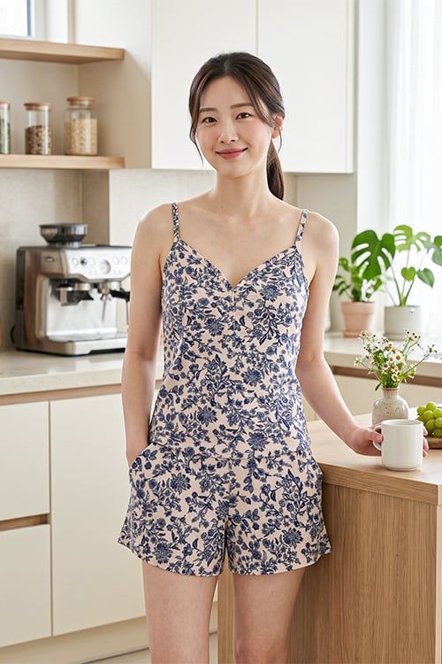 BST06W5T02-BỘ SHORT THUN VỚI THIẾT KẾ 2 DÂY MANG  PHONG CÁCH TRẺ TRUNG VÀ THOÁNG MÁT. 