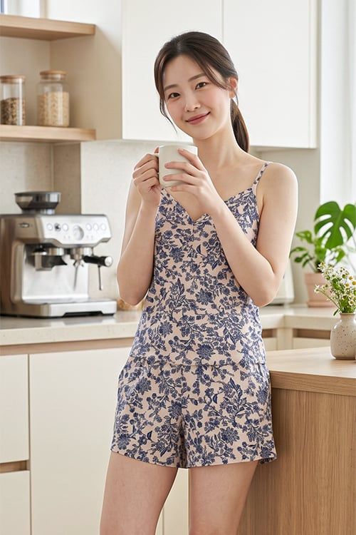  BST06W5T02-BỘ SHORT THUN VỚI THIẾT KẾ 2 DÂY MANG  PHONG CÁCH TRẺ TRUNG VÀ THOÁNG MÁT. 