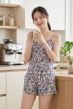  BST06W5T02-BỘ SHORT THUN VỚI THIẾT KẾ 2 DÂY MANG  PHONG CÁCH TRẺ TRUNG VÀ THOÁNG MÁT. 