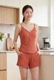  BST06W5T03-BỘ SHORT THUN VỚI THIẾT KẾ 2 DÂY MANG  PHONG CÁCH TRẺ TRUNG VÀ THOÁNG MÁT. 