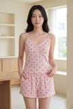  BST06W5T05-BỘ SHORT THUN VỚI THIẾT KẾ 2 DÂY MANG  PHONG CÁCH TRẺ TRUNG VÀ THOÁNG MÁT. 