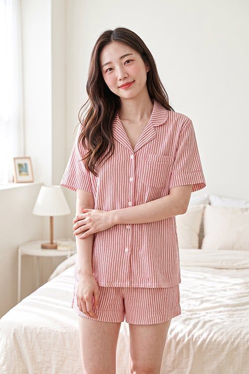  BST09W5T06-BỘ SHORT THUN PIJAMA THIẾT KẾ TỪ CHẤT LIỆU THUN CO GIÃN, MỀM MẠI MANG LẠI SỰ THOẢI MÁI VÀ THOÁNG MÁT 