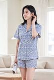  BST09W5T08-BỘ SHORT THUN PIJAMA THIẾT KẾ TỪ CHẤT LIỆU THUN CO GIÃN, MỀM MẠI MANG LẠI SỰ THOẢI MÁI VÀ THOÁNG MÁT 