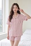  BST09W5T09-BỘ SHORT THUN PIJAMA THIẾT KẾ TỪ CHẤT LIỆU THUN CO GIÃN, MỀM MẠI MANG LẠI SỰ THOẢI MÁI VÀ THOÁNG MÁT 