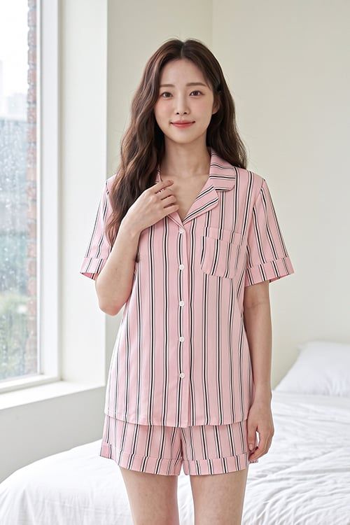  BST09W5T09-BỘ SHORT THUN PIJAMA THIẾT KẾ TỪ CHẤT LIỆU THUN CO GIÃN, MỀM MẠI MANG LẠI SỰ THOẢI MÁI VÀ THOÁNG MÁT 
