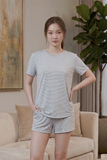  BST12W5T04-BỘ SHORT THUN  VỚI THIẾT KẾ CỔ TRÒN ĐƠN GIẢN MANG LẠI SỰ TRẺ TRUNG, NĂNG ĐỘNG VÀ THOẢI MÁI KHI MẶC 