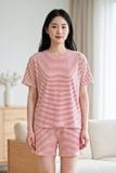  BST12W5T08-BỘ SHORT THUN  VỚI THIẾT KẾ CỔ TRÒN ĐƠN GIẢN MANG LẠI SỰ TRẺ TRUNG, NĂNG ĐỘNG VÀ THOẢI MÁI KHI MẶC 