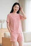  BST12W5T08-BỘ SHORT THUN  VỚI THIẾT KẾ CỔ TRÒN ĐƠN GIẢN MANG LẠI SỰ TRẺ TRUNG, NĂNG ĐỘNG VÀ THOẢI MÁI KHI MẶC 