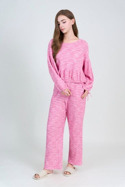  BTD03W5T02-BỘ THUN DÀI VỚI THIẾT KẾ CỔ TRÒN TAY PHỒNG NHẸ MANG LẠI CẢM GIÁC THANH LỊCH, NHÃ NHẶN VÀ THOẢI MÁI 