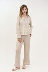 BTD06S5T06-BỘ THUN DÀI  VỚI THIẾT KẾ CỔ PIJAMA CÓ PHỐI VIỀN XINH XẮN TẠO CẢM GIÁC THOẢI MÁI KHI MẶC.