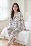  BTD08S5T13-BỘ THUN DÀI VỚI THIẾT KẾ PIJAMA TỪ CHẤT LIỆU  CO GIÃN, MỀM MẠI MANG LẠI SỰ THOẢI MÁI KHI MẶC 