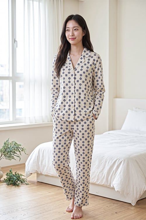 BTD08S5T13-BỘ THUN DÀI VỚI THIẾT KẾ PIJAMA TỪ CHẤT LIỆU  CO GIÃN, MỀM MẠI MANG LẠI SỰ THOẢI MÁI KHI MẶC 