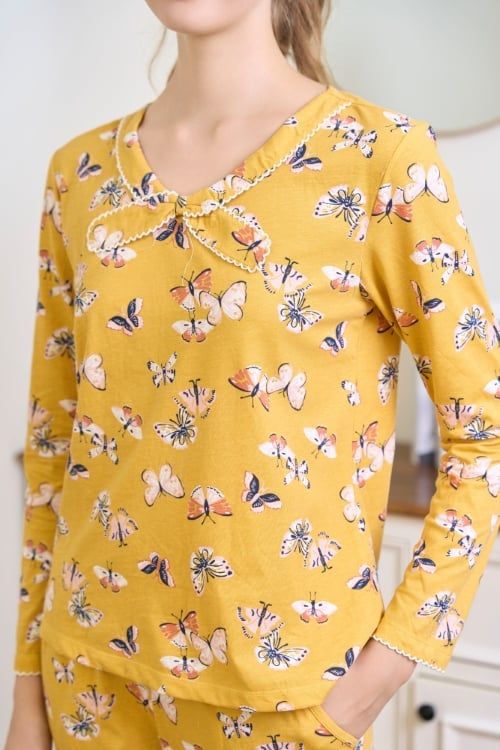  BTD09S5T05-BỘ THUN DÀI VỚI THIẾT KẾ CỔ TRÒN NƠ CÁCH ĐIỆU MANG PHONG CÁCH TRẺ TRUNG VÀ THOẢI MÁI 