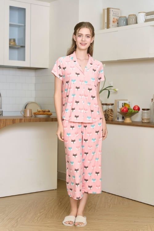  BTL01W5T01-BỘ LỬNG THUN VỚI THIẾT KẾ PIJAMA ĐIỂM TẠO SỰ TRẺ TRUNG VÀ NĂNG ĐỘNG 