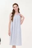 DDK03W5K02-ĐẦM KATE DÀI THIẾT KẾ CỔ TRÒN VỚI ĐIỂM NHẤN BÈO NỔI BẬT MANG ĐẾN TRẺ TRUNG VÀ DUYÊN DÁNG 