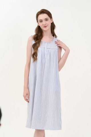  DDK03W5K02-ĐẦM KATE DÀI THIẾT KẾ CỔ TRÒN VỚI ĐIỂM NHẤN BÈO NỔI BẬT MANG ĐẾN TRẺ TRUNG VÀ DUYÊN DÁNG 
