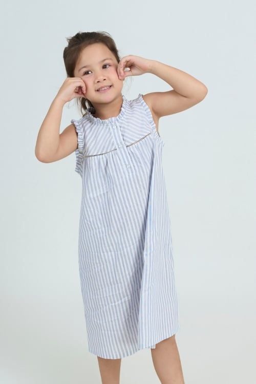  KDK01S5K02-ĐẦM KATE BÉ GÁI VỚI THIẾT KẾ CỔ TRÒN ĐIỂM NHẤN BÈO TẠO SỰ DỊU DÀNG VÀ ĐÁNG YÊU MANG LẠI CẢM GIÁC THOẢI MÁI KHI MẶC 