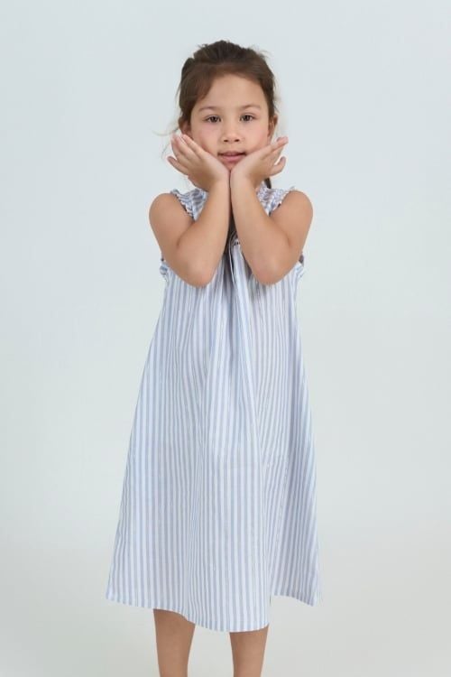  KDK01S5K02-ĐẦM KATE BÉ GÁI VỚI THIẾT KẾ CỔ TRÒN ĐIỂM NHẤN BÈO TẠO SỰ DỊU DÀNG VÀ ĐÁNG YÊU MANG LẠI CẢM GIÁC THOẢI MÁI KHI MẶC 