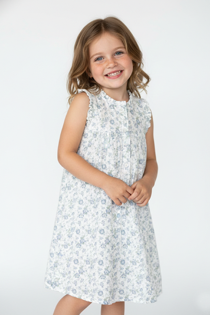  KDK01W5K04-ĐẦM KATE BÉ GÁI VỚI THIẾT KẾ CỔ TRÒN ĐIỂM NHẤN BÈO  DỊU DÀNG VÀ ĐÁNG YÊU MANG LẠI CẢM GIÁC THOẢI MÁI KHI MẶC 