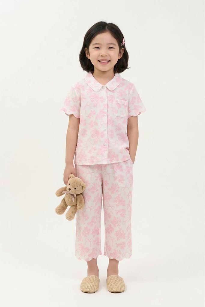  KLK01W5K10-BỘ LỬNG KATE BÉ  GÁI VỚI THIẾT KẾ CỔ SEN ĐIỂM NHẤN VIỀN  NỔI BẬT MANG ĐẾN SỰ XINH XẮN VÀ ĐÁNG YÊU 