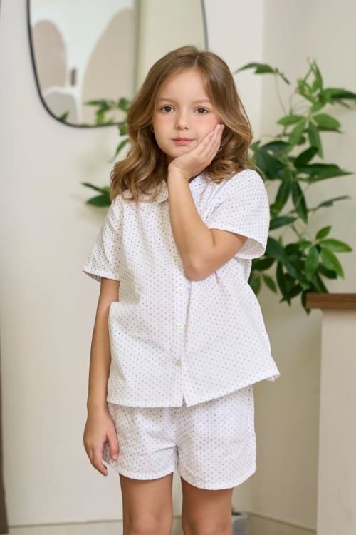 KSK01S5K01-BỘ SHORT KATE VỚI THIẾT KẾ CỔ SƠ MI MANG LẠI SỰ XINH XẮN VÀ THOẢI MÁI CHO BÉ GÁI 