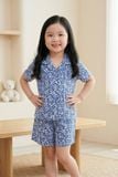  KSK01W5K04-BỘ SHORT KATE VỚI THIẾT KẾ  PIJAMA  PHỐI BÈO TINH TẾ TẠO SỰ XINH XẮN VÀ ĐÁNG YÊU CHO BÉ. 