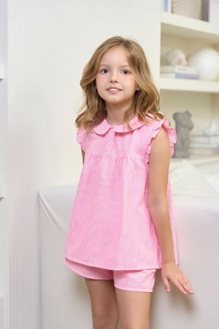  KSK02S5K09-BỘ SHORT KATE   BÉ GÁI THIẾT KẾ CỔ SEN VÀ PHỐI TAY BÈO  VỚI HỌA TIẾT HOA NHÍ MANG ĐẾN SỰ XINH XẮN VÀ ĐÁNG YÊU 