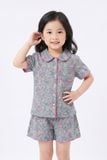  KSK03W5K21-BỘ SHORT KATE VỚI THIẾT KẾ CỔ LÁ SEN CÙNG HỌA TIẾT XINH XẮN, ĐÁNG YÊU DÀNH CHO BÉ 