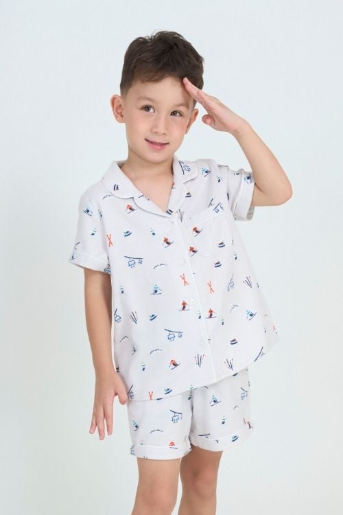  KSK04W5K10-BỘ SHORT KATE  VỚI THIẾT KẾ CỔ PIJAMA GIẢN DỊ MANG LẠI SỰ NĂNG ĐỘNG VÀ THOẢI MÁI CHO BÉ  YÊU 
