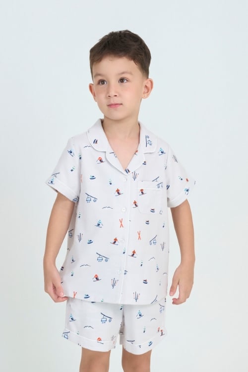KSK04W5K10-BỘ SHORT KATE  VỚI THIẾT KẾ CỔ PIJAMA GIẢN DỊ MANG LẠI SỰ NĂNG ĐỘNG VÀ THOẢI MÁI CHO BÉ  YÊU