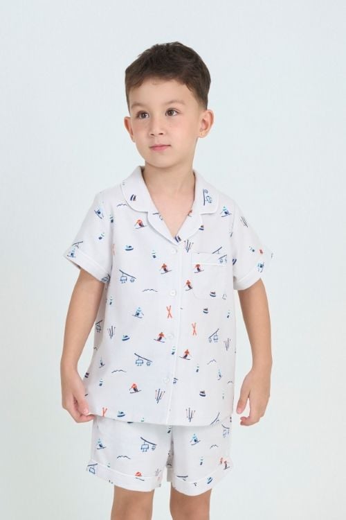  KSK04W5K10-BỘ SHORT KATE  VỚI THIẾT KẾ CỔ PIJAMA GIẢN DỊ MANG LẠI SỰ NĂNG ĐỘNG VÀ THOẢI MÁI CHO BÉ  YÊU 