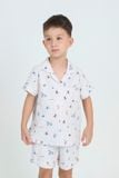  KSK04W5K10-BỘ SHORT KATE  VỚI THIẾT KẾ CỔ PIJAMA GIẢN DỊ MANG LẠI SỰ NĂNG ĐỘNG VÀ THOẢI MÁI CHO BÉ  YÊU 