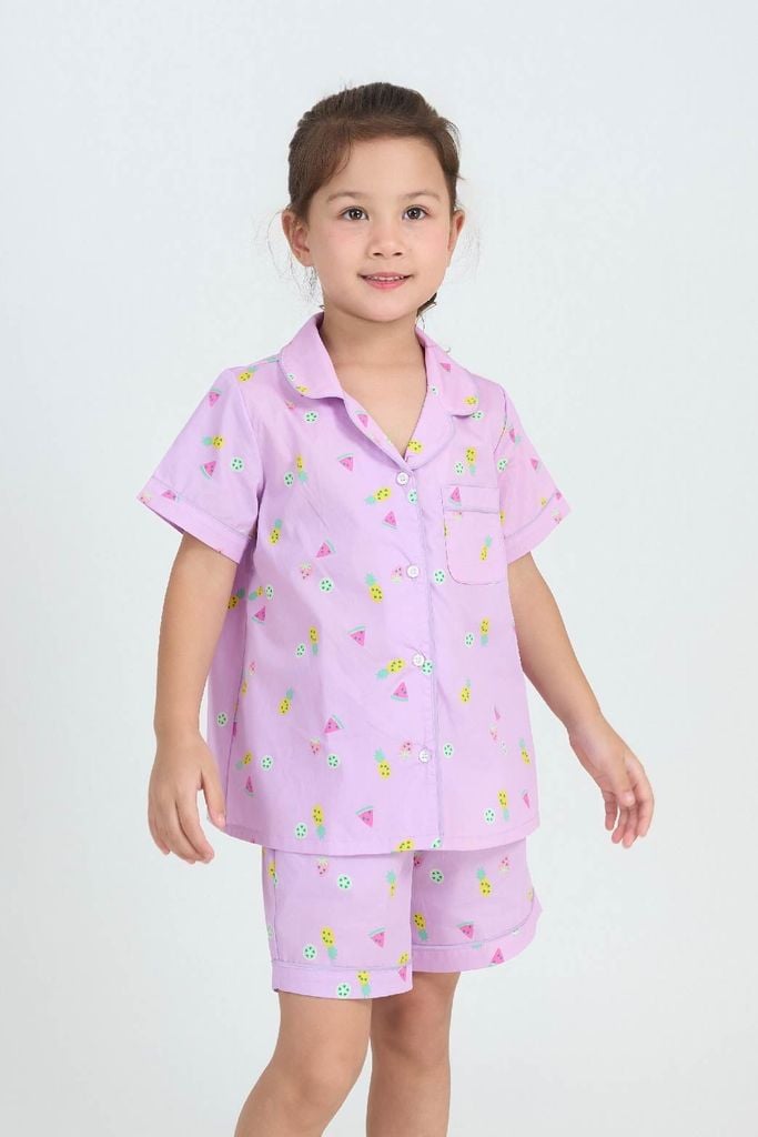  KSK04W5K13-BỘ SHORT KATE  VỚI THIẾT KẾ CỔ PIJAMA GIẢN DỊ MANG LẠI SỰ NĂNG ĐỘNG VÀ THOẢI MÁI CHO BÉ  YÊU 